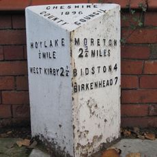 Milepost, opp. Hoylake Hospital