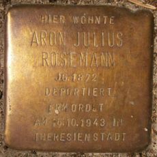 Stolperstein dedicated to Aron Julius Rosemann