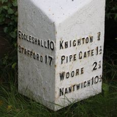 Milepost On Bearstone Bridge