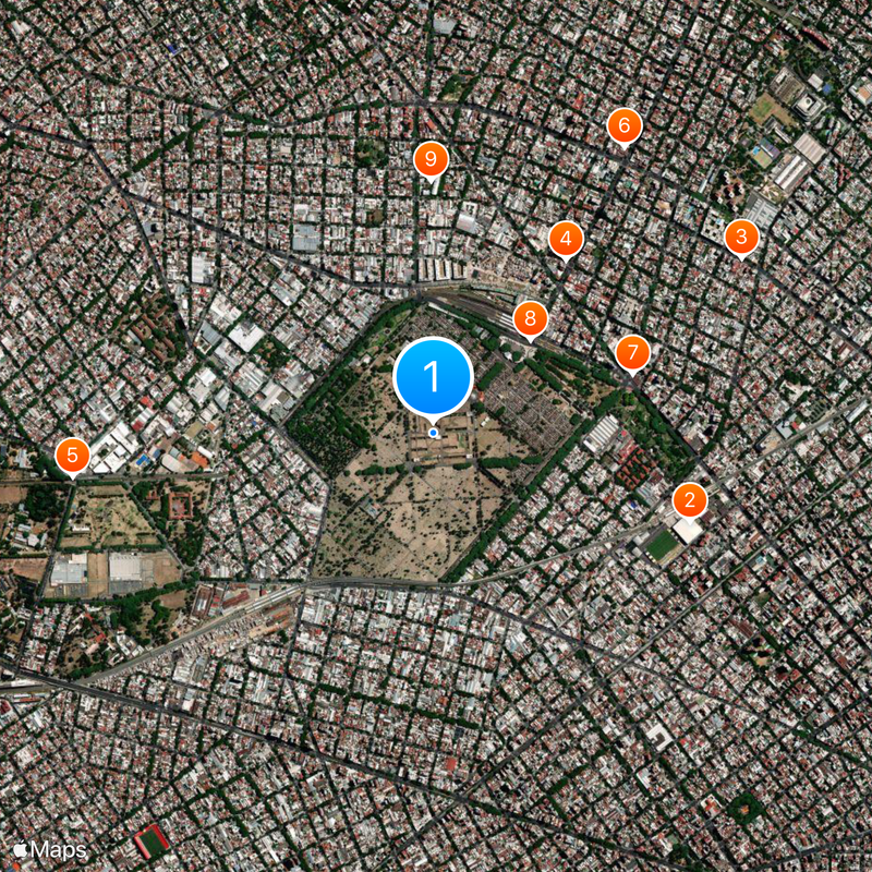 La Chacarita Cemetery Map