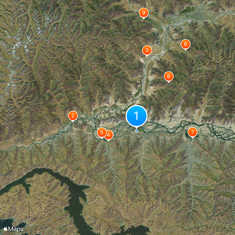 Flughafen Lhasa-Gonggar Karte