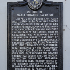 Church of San Fernando, La Union historical marker