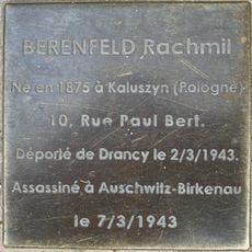 Stolperstein à la mémoire de Rachmil Berenfeld