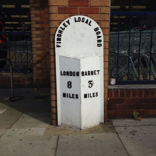 Milestone Situated Outside Numbers 842 And 844 High Road 30 Yards South Of Ravensdale Avenue