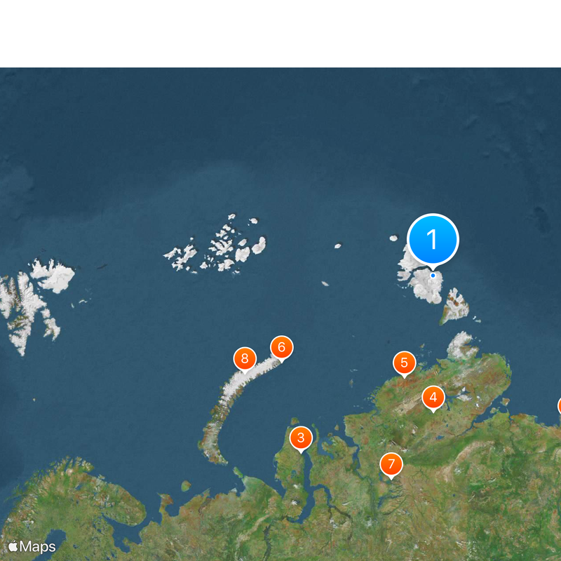 Ziemia Północna Mapa
