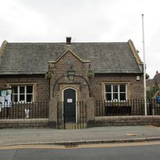 Parish Room With Walls, Piers, Gates And Railings