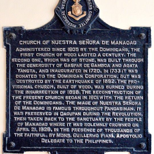 Church of Nuestra Señora de Manaoag historical marker