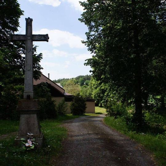 Boží muka u areálu kostela sv. Jiří v Řečici