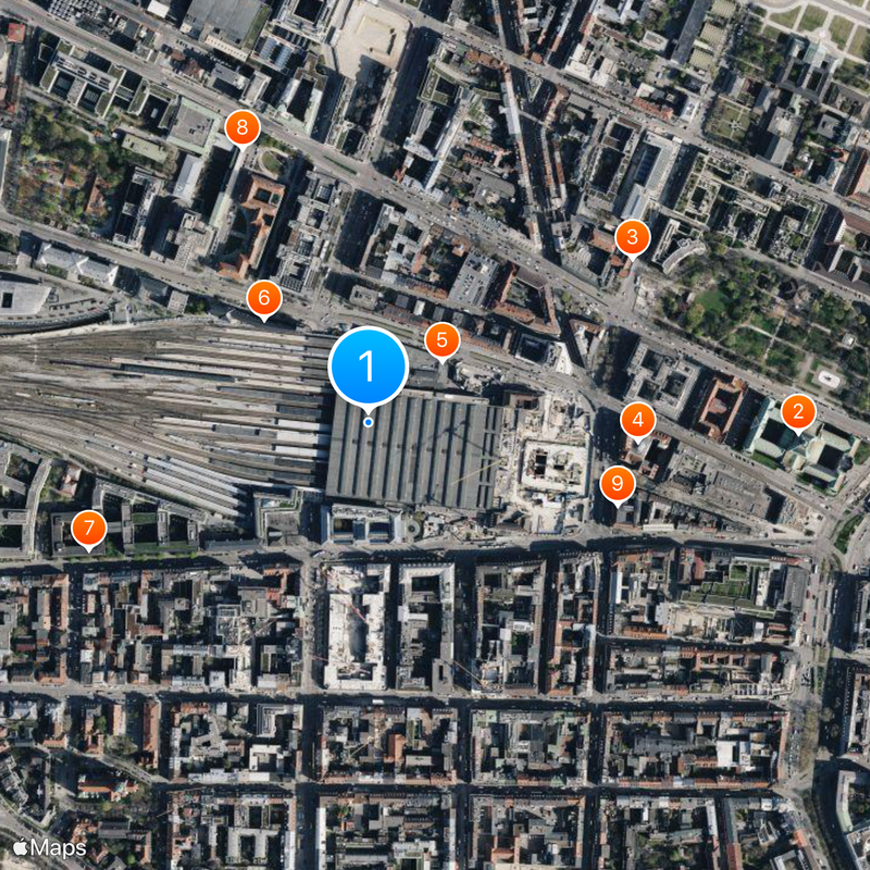 Munich Central Station Map