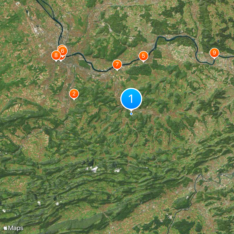 Canton de Bâle-Campagne Carte