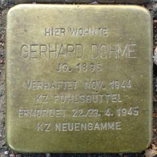 Stolperstein dedicated to Gerhard Dohme