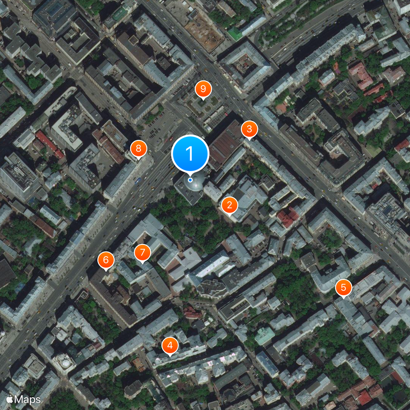 Moscow Academic Theatre of Satire Mapa