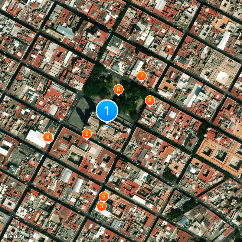 Puebla Cathedral Mapa