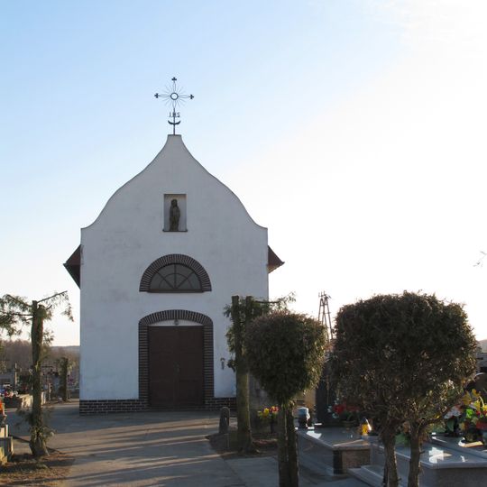 Chapel at catholic cemetery in Waniewo