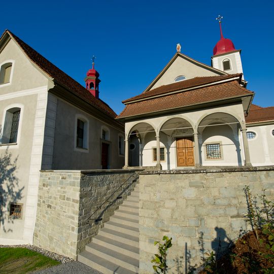 Wallfahrtskapelle St. Jost in Blatten mit Kaplanei