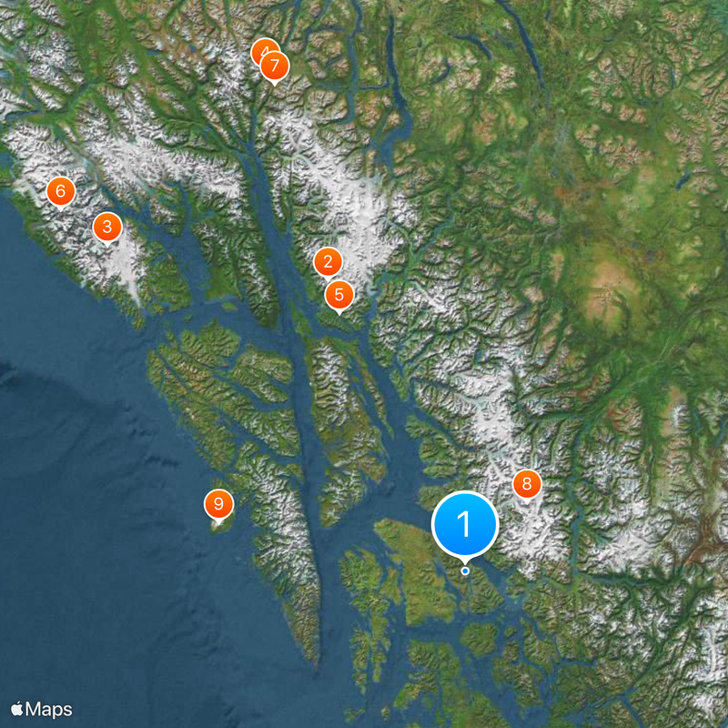 Bosque nacional Tongass Mapa