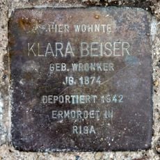 Stolperstein dedicated to Klara Beiser