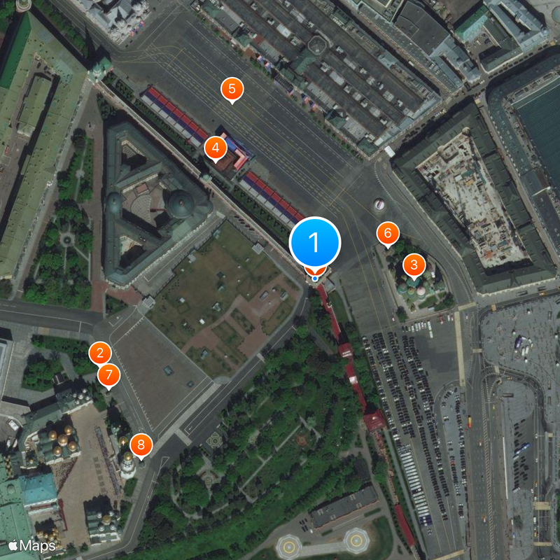 Étoiles du Kremlin Carte