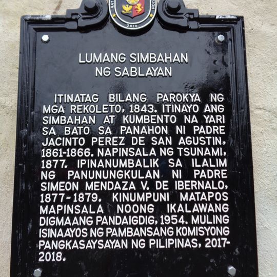 Old Church of Sablayan historical marker