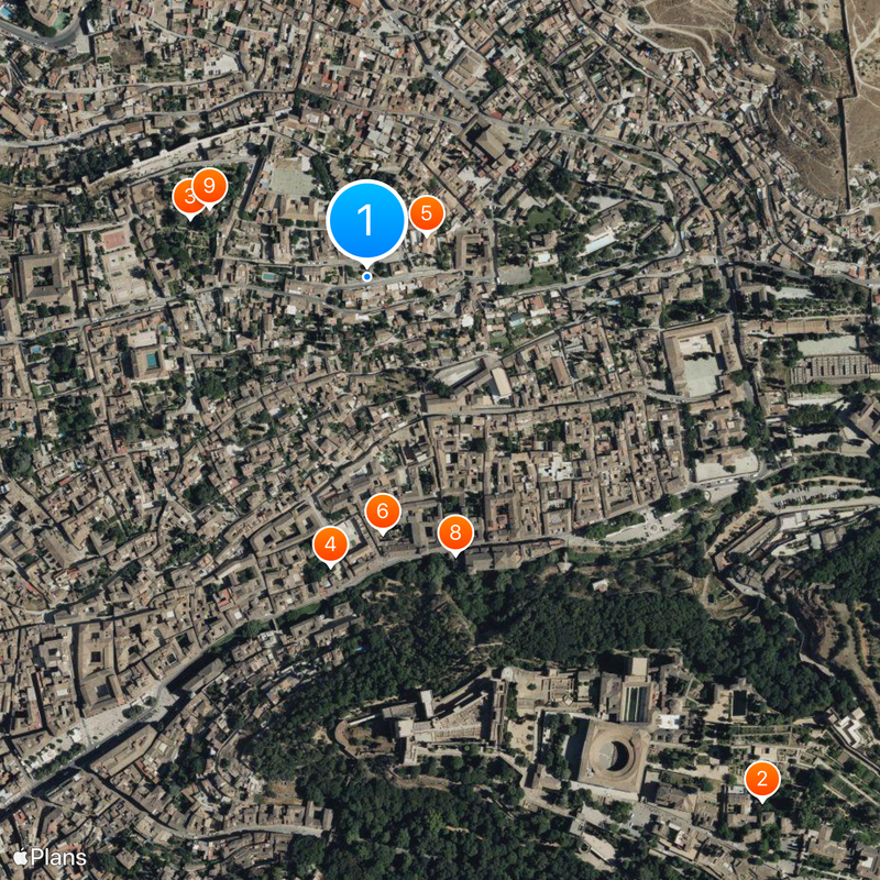 Mirador de San Nicolas, Granada Kaart