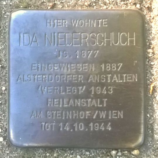 Stolperstein à la mémoire d’Ida Niederschuch