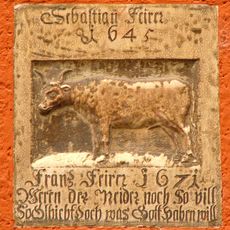 Handwerkerschild eines Metzgers