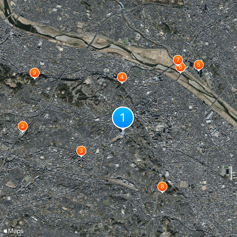 Kajigaya Station Map