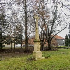Cross in Trusovická street next to chapel in Bohuňovice