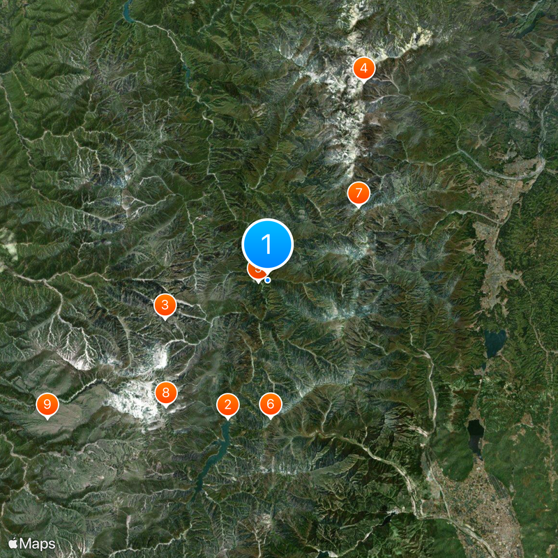 Kurobegawa No.4 Power Station Map