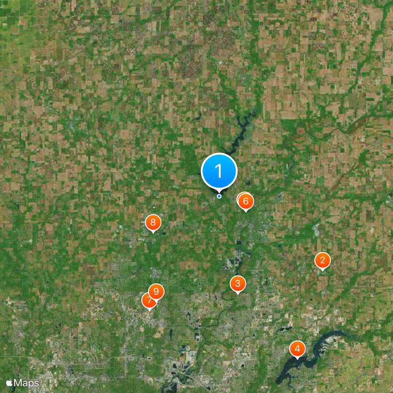 Hamilton County Karte