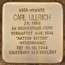 Stolperstein à la mémoire de Carl Ullrich