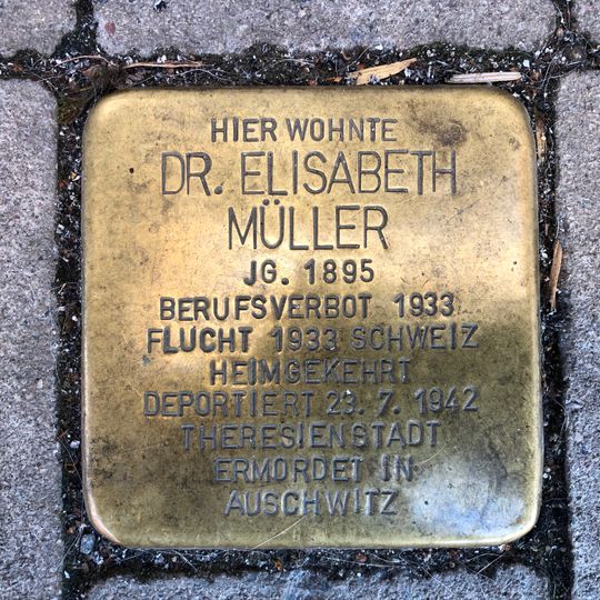 Stolperstein em memória de Elisabeth Müller