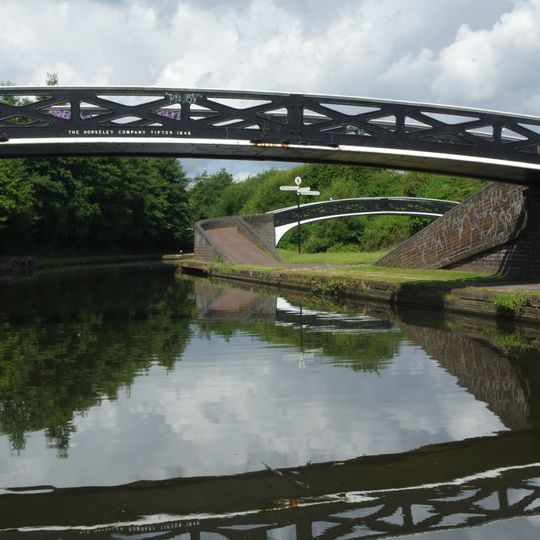 Footbridge Over Old Main Line At Bromford Junction, West Of Spon Lane Locks Birmingham Canal Wolverhampton Level