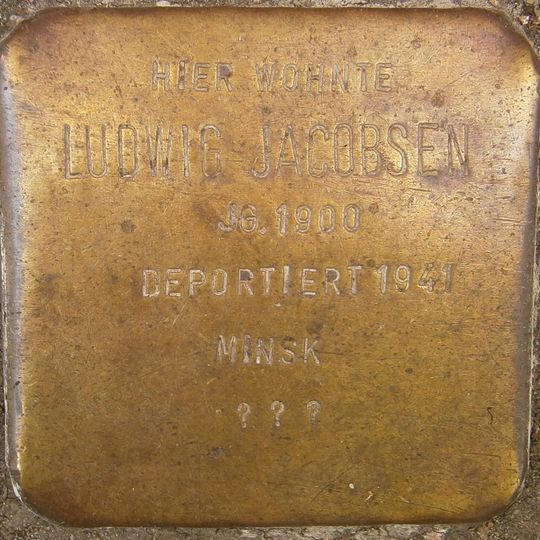 Stolperstein dedicated to Ludwig Jacobsen