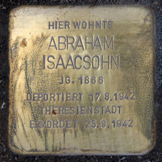 Stolperstein en memoria de Abraham Isaacsohn