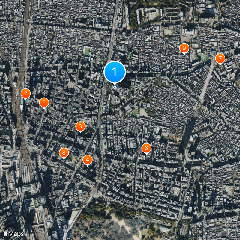 Shinjuku Eastside Square Mapa