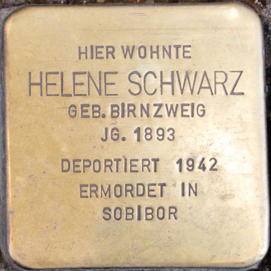 Stolperstein dedicated to Helene Schwarz geb. Birnzweig