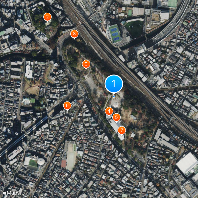 Parque Asukayama Mapa