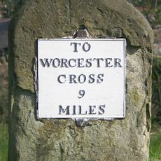 Milestone, The College; Wells Road, Malvern Wells Common (N end)