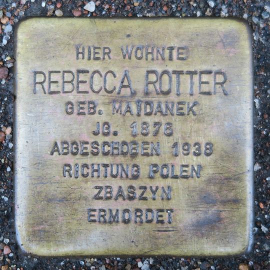 Stolperstein en memoria de Rebecca Rotter