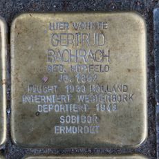 Stolperstein dedicated to Gertrud Bachrach