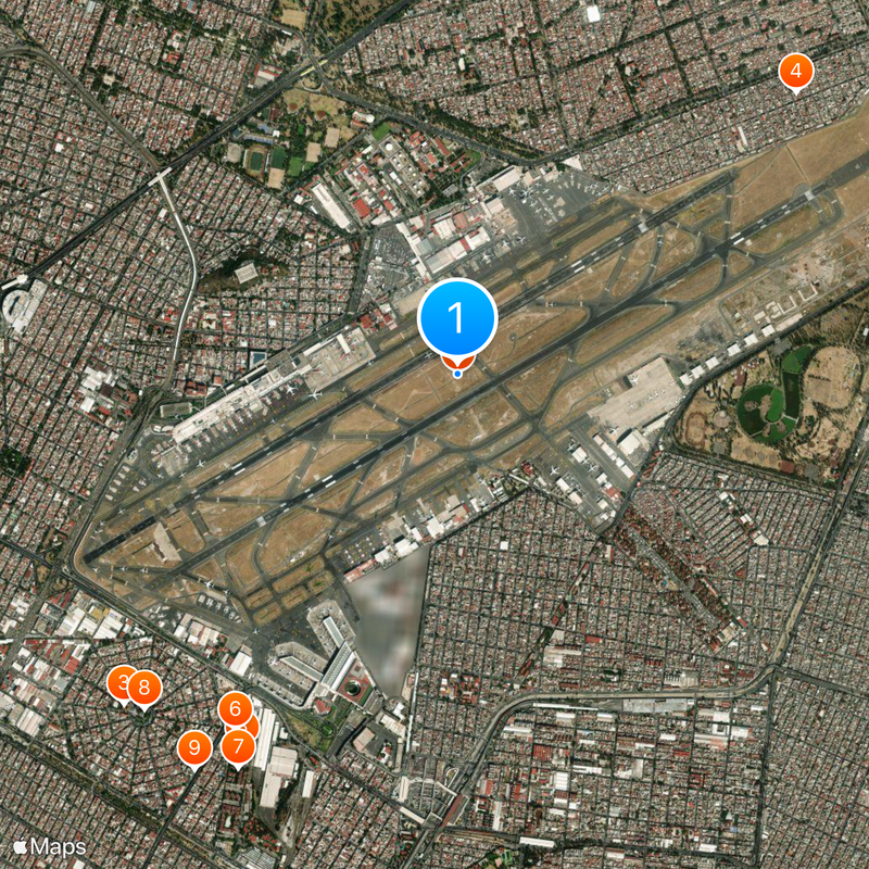 Aeropuerto Internacional Benito Juárez Map
