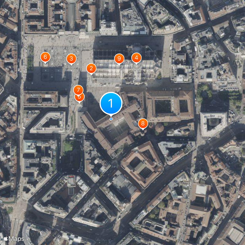 Palazzo Reale di Milano Mappa