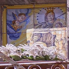 Ceramic panel of Our Lady of Mount Carmel at Mare de Déu del Carme street