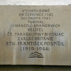 Commemorative plaque for František Pospíšil