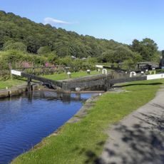 Rochdale Canal Lock Number 7 (Broadbottom) And Overflow Channel To North