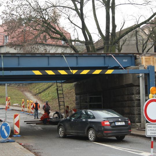 Railway bridge near Třebíč train station