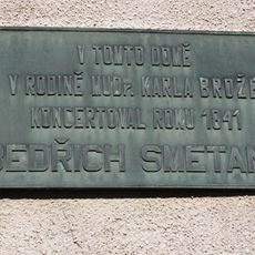 Pamětní deska Bedřicha Smetany ve Smetanově ulici v Rokycanech