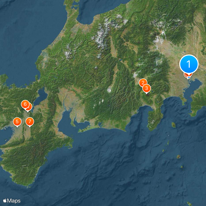 Japan National Route 1 Map