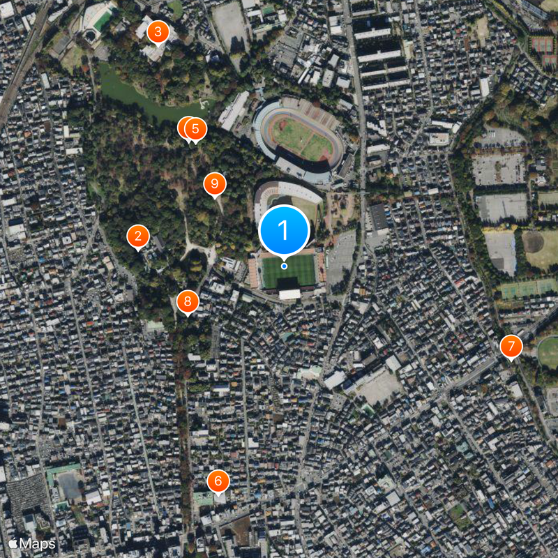 NACK5 Stadium Omiya Map